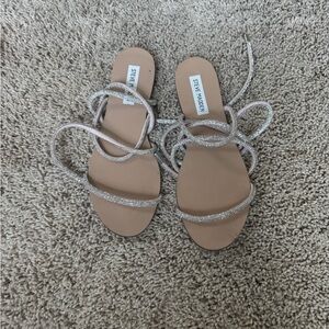 Steve Madden Silver Strappy Sandals